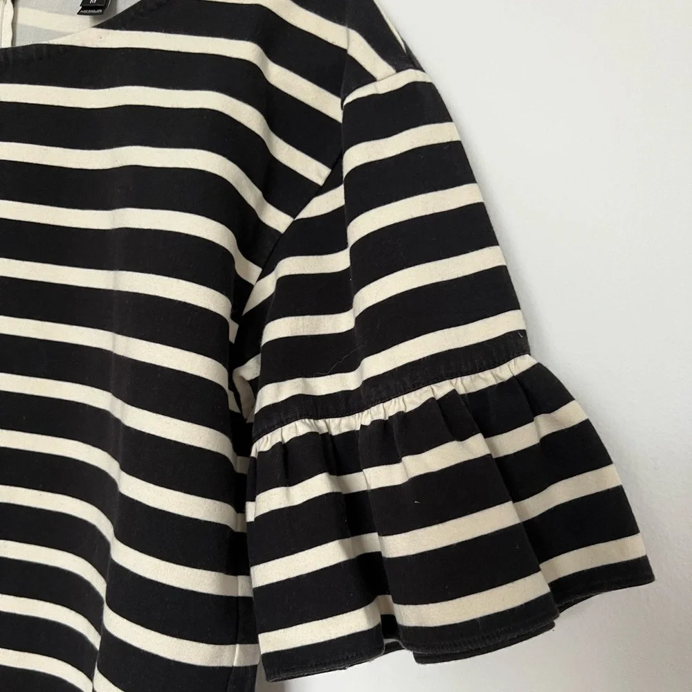 J.Crew midi striped navy/white dress